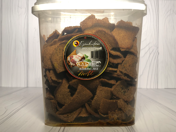 Ржаные гренки со вкусом сала с горчицей в Одинцово
