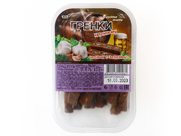 Сурские гренки Чеснок с зеленью (100 гр) в Одинцово