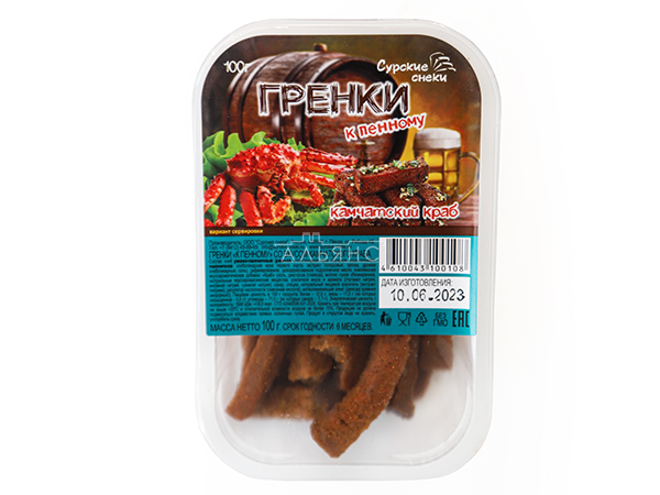 Сурские гренки Камчатский краб (100 гр) в Одинцово