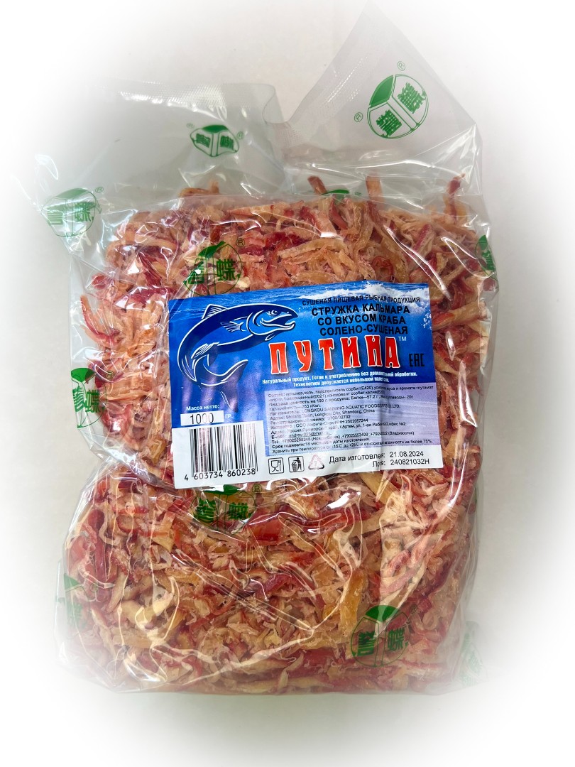 Кальмар стружка со вкусом краба "Розовая" (ПУТИНА) в Одинцово