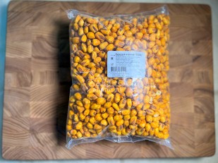 Мучные полоски ЗЕЛЁНЫЕ со вкусом барбекю 76 гр: Кукуруза жареная 