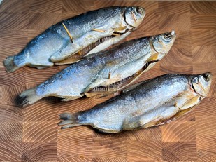 Картофель «Бруто» с солью 70 гр.: Пелядь вяленая крупная потрошеная